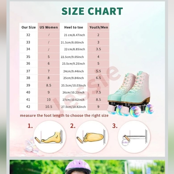 Roller Skates With Lights For Girls💖 - Picture 5 of 7